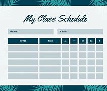 Image result for Printable School Schedule Template