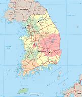 Image result for South Korea Major Cities Map