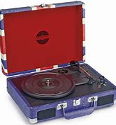 Image result for Blue Fiberglass Portable Record Player