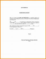 Image result for Employment Certificate Letter Sample