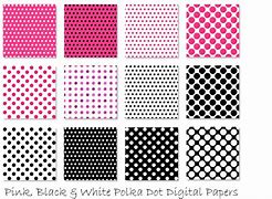 Image result for Pink Black and White Polka Dots