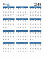 Image result for 2058 Calendar