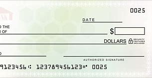 Image result for Example of Blank Bank Check
