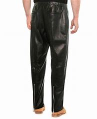 Image result for Black Leather Jogger Pants