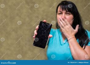 Image result for Person with Broken Phone