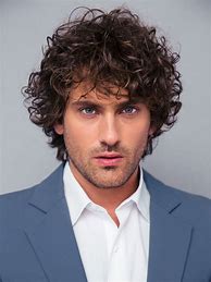 Image result for Messy Curly Hair Men