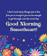 Image result for Good Morning Sweetheart Sayings