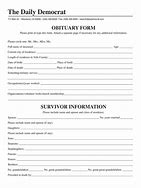 Image result for Blank Newspaper Obituary Template