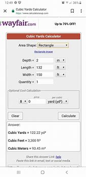 Image result for Cubic Feet Calculator