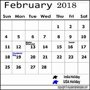 Image result for Large February Calendar 2018 Printable