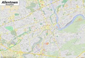 Image result for Map of Area around Allentown PA