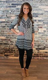 Image result for Button Up Tunic and Leggings