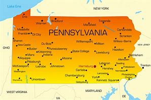 Image result for Geographic Map of Pennsylvania