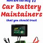 Image result for What Is a Battery Maintainer
