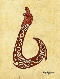 Image result for Polynesian Fish Hook Drawing