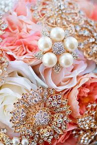 Image result for Rhinestone Flowers Rose Gold
