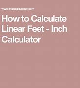 Image result for Linear Feet Calculator