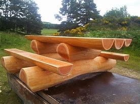 Image result for Rustic Log Picnic Tables