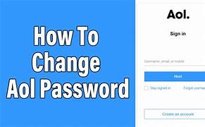 Image result for Change AOL Password Email Account