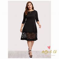 Image result for Plus Size Black Lace Dress