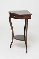 Image result for Curved Wood Telephone Table