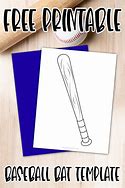 Image result for Blank Baseball Bat Printable