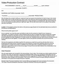 Image result for Videography Production Contract
