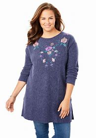Image result for Plus Size Embroidered Tunics