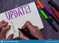Image result for Mand Holding an Update Sign