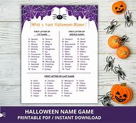 Image result for Halloween Name Game