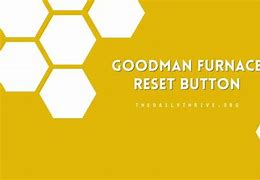 Image result for Goodman Furnace Reset Button