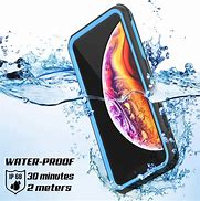 Image result for Waterproof iPhone XR Blue Case