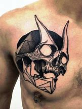 Image result for Skull Geometric Tattoo Designs