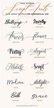 Image result for Handwritten Script Fonts Free for Commercial Use