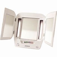 Image result for Lighted Tri-fold Makeup Mirror