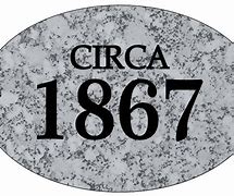 Image result for Aluminum Oval circa Historical Date Signs