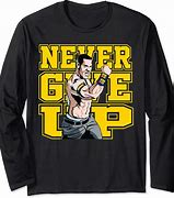 Image result for WWE John Cena Never Give Up T-Shirt Hats N West Bands