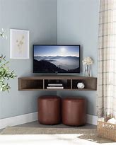 Image result for Floating Corner TV Shelf