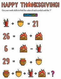Image result for Thanksgiving Math Puzzles