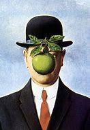 Image result for Man with Bowler Hat and Apple