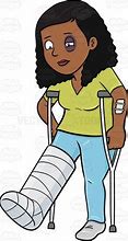 Image result for Man On Crutches Cartoon