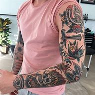 Image result for Old School Arm Tattoos