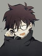 Image result for Anime Boy with Glasses Black and White