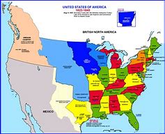 Image result for United States Map 1845