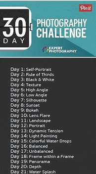 Image result for 30-Day Photography Challenge List