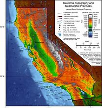 Image result for Geographic Map of California