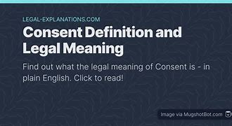 Image result for Consent Definition