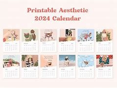 Image result for Aesthetic 2024 Calendar Template