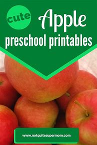 Image result for Apple Printables for Preschool