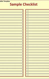 Image result for Checklist Sheet